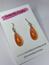 Load image into Gallery viewer, Amber Resin Dangle Earrings
