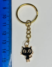 Load image into Gallery viewer, Black Cat Charm Keyring
