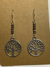 Load image into Gallery viewer, Beaded Tree Charm Earrings
