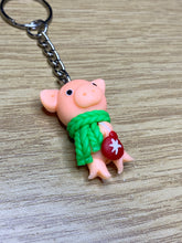 Load image into Gallery viewer, Cosy Pig Keyring
