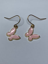 Load image into Gallery viewer, Pink Butterfly Charm Earrings
