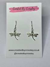 Load image into Gallery viewer, Dragonfly Charm Earrings
