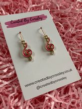 Load image into Gallery viewer, Treble Clef Charm Earrings
