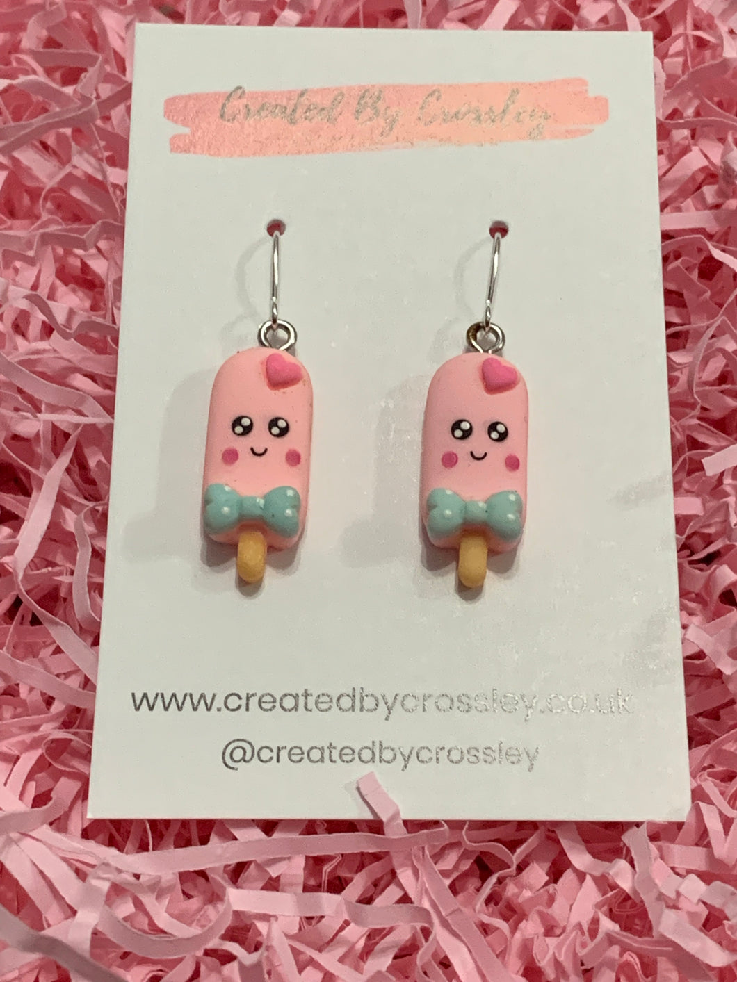 Cute Bowtie Lolly Charm Earrings