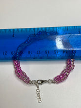 Load image into Gallery viewer, Plaited Pink Beaded Bracelet
