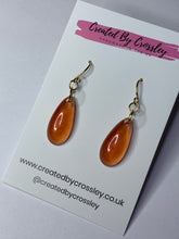 Load image into Gallery viewer, Amber Resin Dangle Earrings
