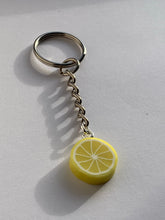 Load image into Gallery viewer, Lemon Slice Charm Keyring
