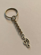 Load image into Gallery viewer, Swirly Treble Clef Charm Keyring
