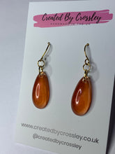 Load image into Gallery viewer, Amber Resin Dangle Earrings
