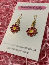 Load image into Gallery viewer, Colourful Daisy Charm Earrings
