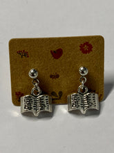 Load image into Gallery viewer, Book Charm Stud Earrings
