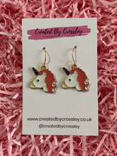 Load image into Gallery viewer, Unicorn Head Charm Earrings
