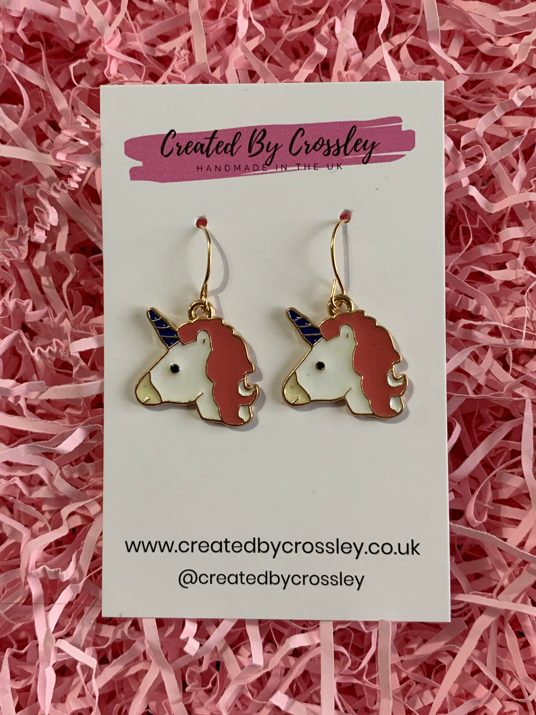 Unicorn Head Charm Earrings