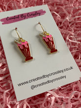 Load image into Gallery viewer, Red Milkshake Charm Earrings
