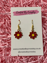 Load image into Gallery viewer, Colourful Daisy Charm Earrings
