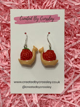 Load image into Gallery viewer, Strawberry Snails Charm Earrings
