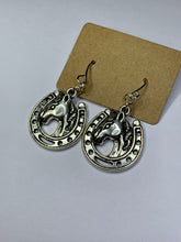 Load image into Gallery viewer, Horseshoe Charm Earrings
