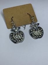 Load image into Gallery viewer, Sparkly Apple Charm Earrings
