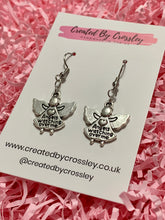 Load image into Gallery viewer, Detailed Angel Charm Earrings
