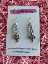 Load image into Gallery viewer, Simple Treble Clef Charm Earrings
