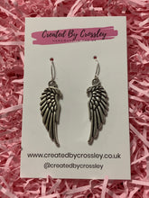 Load image into Gallery viewer, Large Wing Charm Earrings
