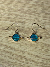 Load image into Gallery viewer, Colourful Space Planet Charm Earrings
