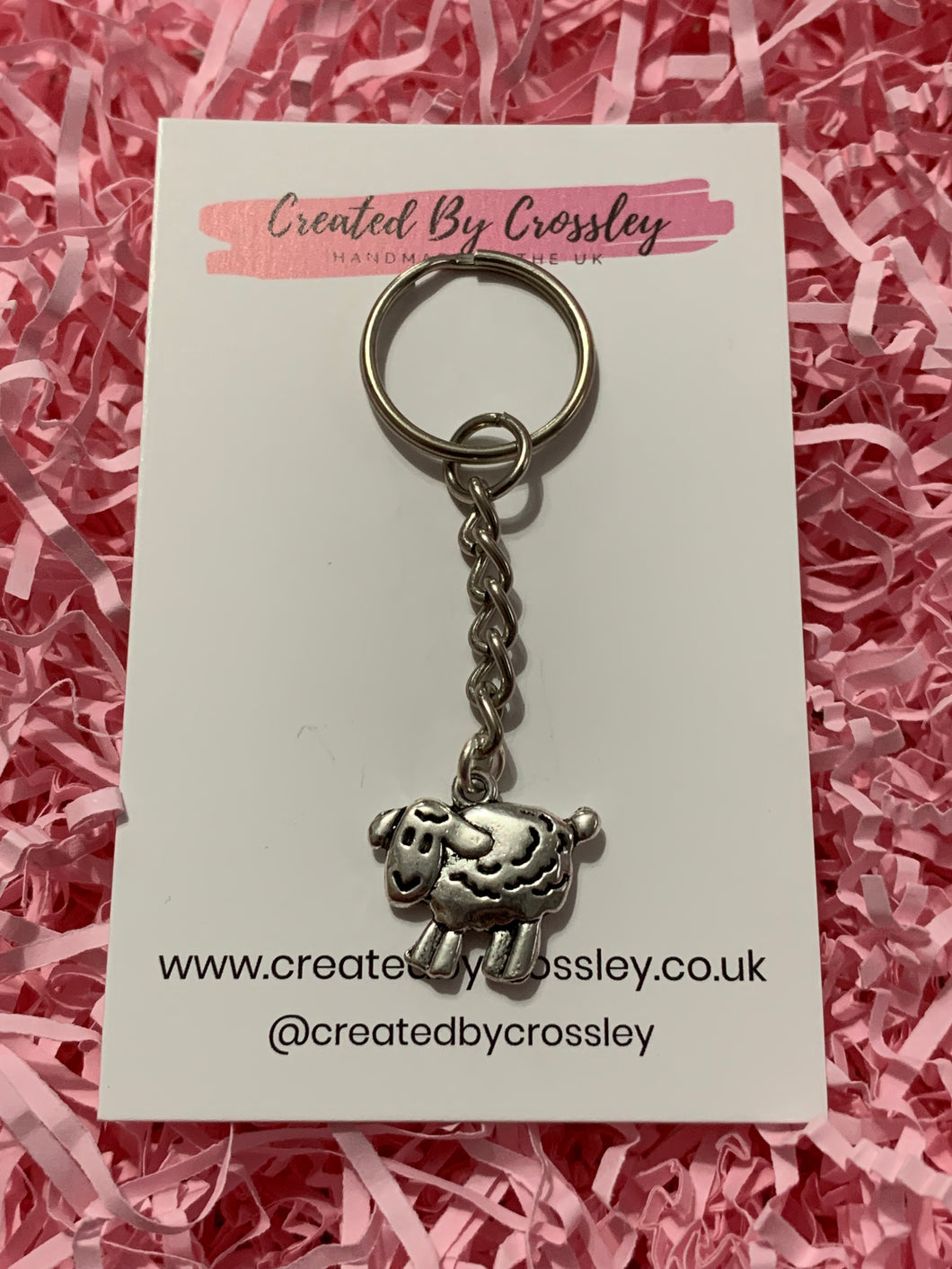 Sheep Charm Keyring