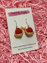 Load image into Gallery viewer, Strawberry Snails Charm Earrings
