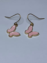 Load image into Gallery viewer, Pink Butterfly Charm Earrings
