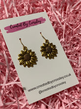 Load image into Gallery viewer, Sunflower Charm Earrings
