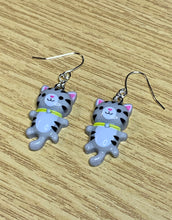 Load image into Gallery viewer, Colourful Cat Charm Earrings
