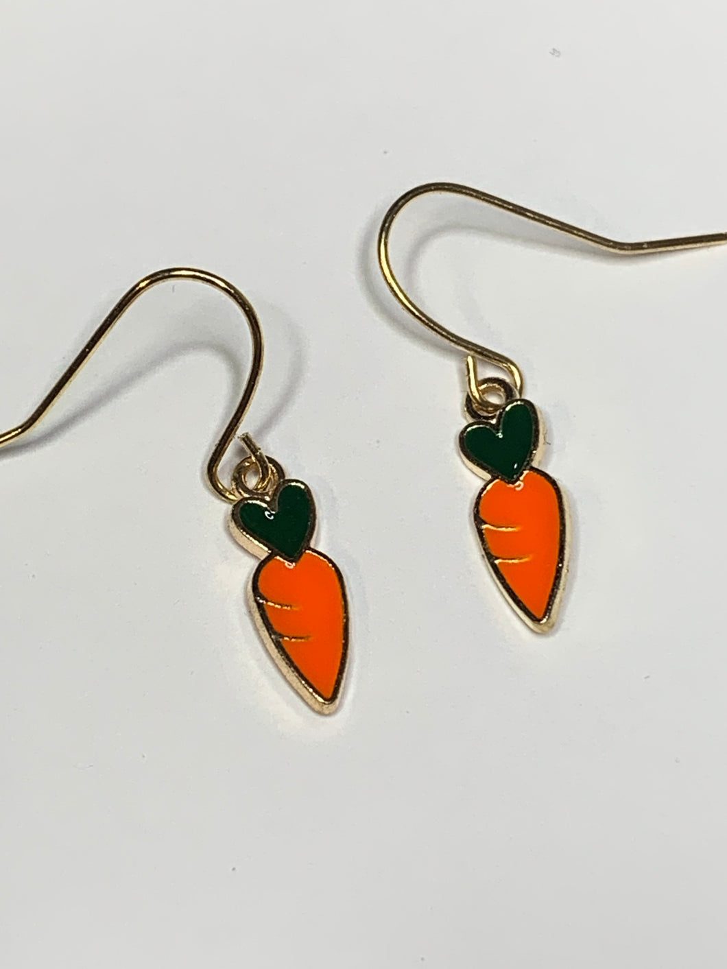Heart Carrot Charm Earrings
