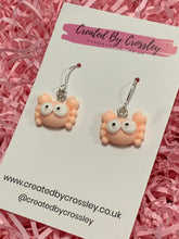 Load image into Gallery viewer, Mini Crab Charm Earrings
