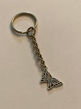 Load image into Gallery viewer, Striped Butterfly Charm Keyring
