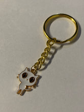 Load image into Gallery viewer, White Cat Charm Keyring
