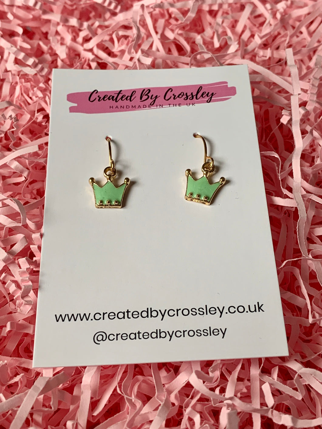 Mini Crown Charm Earrings