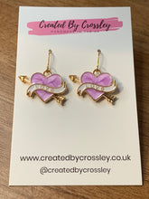 Load image into Gallery viewer, Colourful Love Heart Charm Earrings
