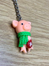 Load image into Gallery viewer, Cosy Pig Keyring
