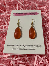 Load image into Gallery viewer, Amber Resin Dangle Earrings
