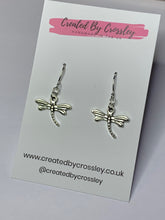 Load image into Gallery viewer, Dragonfly Charm Earrings
