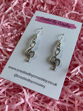 Load image into Gallery viewer, Simple Treble Clef Charm Earrings
