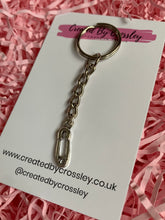 Load image into Gallery viewer, Baby Nappy Pin Charm Keyring
