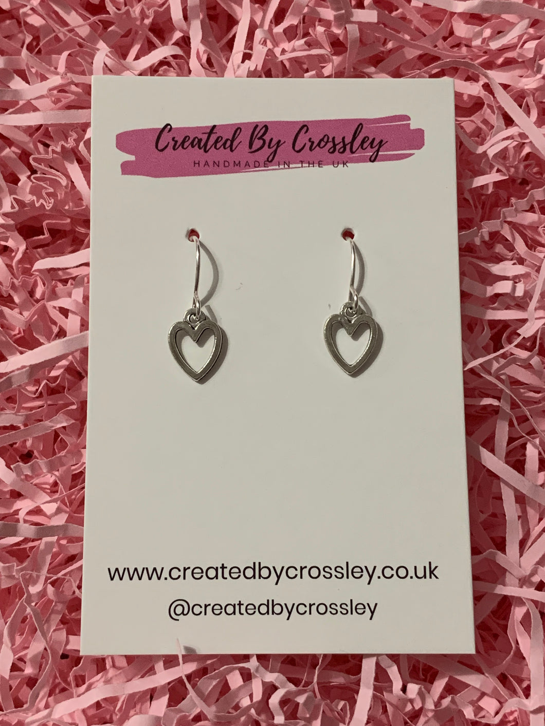 Heart Outline Charm Earrings