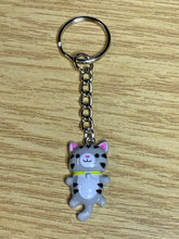 Load image into Gallery viewer, Colourful Cat Charm Keyring
