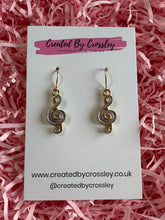 Load image into Gallery viewer, Treble Clef Charm Earrings
