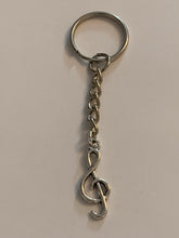 Load image into Gallery viewer, Treble Clef Charm Keyring
