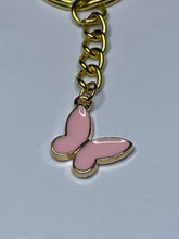 Load image into Gallery viewer, Pink Butterfly Charm Keyring
