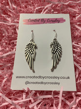 Load image into Gallery viewer, Large Wing Charm Earrings
