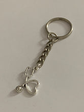 Load image into Gallery viewer, Heart Stethoscope Charm Keyring
