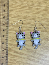 Load image into Gallery viewer, Colourful Cat Charm Earrings
